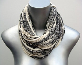 Gray Cowl Scarf Chunky Statement Collier Foulards Neck Warmer Chunky Cowl Scarf / Necklush Spring Scarf Summer Scarves