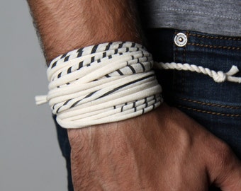 Handmade Unisex Bohemian Cuff Bracelet - Perfect for Festivals - Mens Bracelets - Burning Men Festival Jewelry Boyfriend Gift - Necklush