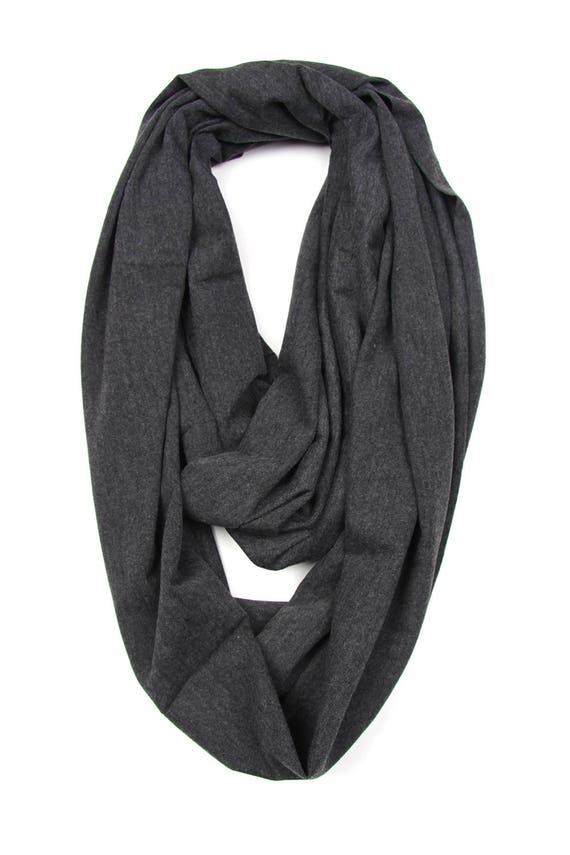 Bufanda de gris oscuro bufanda infinita para hombres - Etsy México