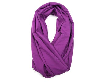 Purple Scarf Gift for Mom Infinity Scarf Girlfriend Gift Gift for Wife Womens Gift Gift for Girlfriend Wife Gift Burning Men / Necklush