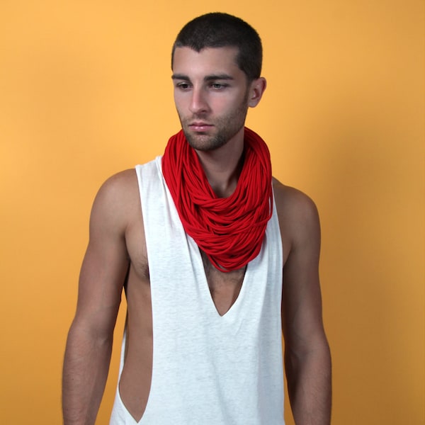 Mens Red Scarf Etsy