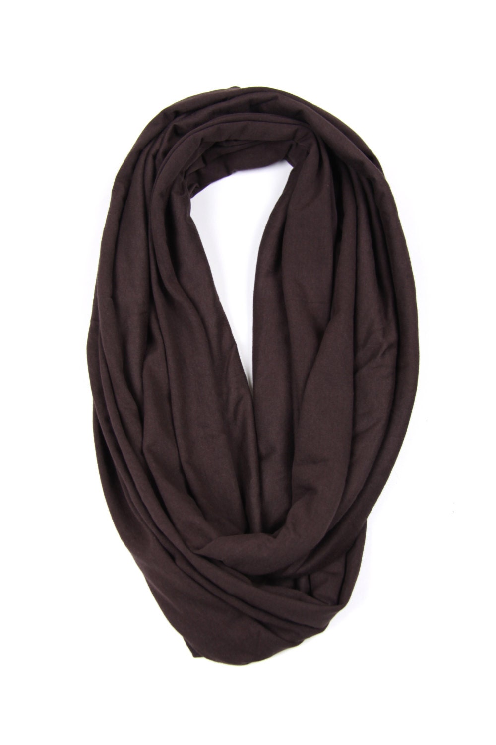 Warm handmade grey scarf soft infinity scarf cotton jersey | Etsy