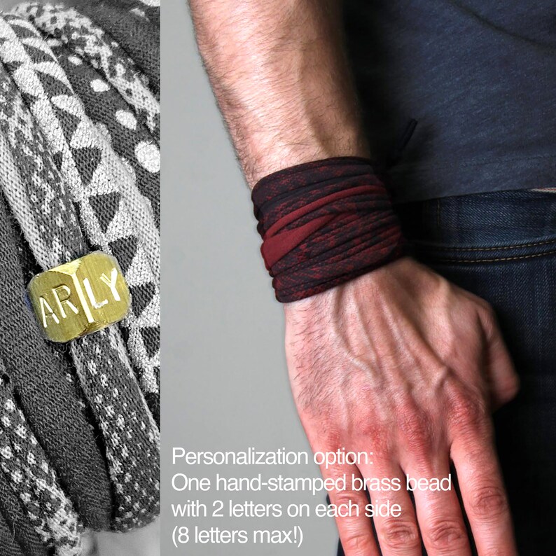 Mens Bracelet / Personalized Bracelet / Dad Christmas Gift / Etsy