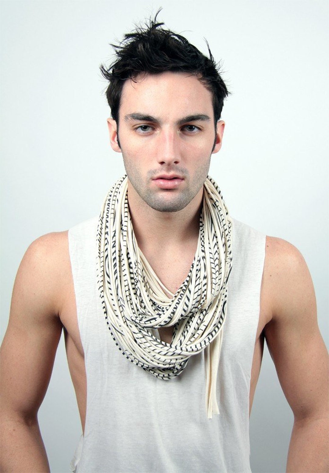 Mens Scarf / Striped Scarf / Burning Men Clothing Man / Etsy New Zealand