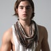 Brown Scarf / Mens Scarf / Burning Men Clothing Man / Personalized Gift / Mens Bohemian Infinity Scarf / Mens Necklace / Necklush 