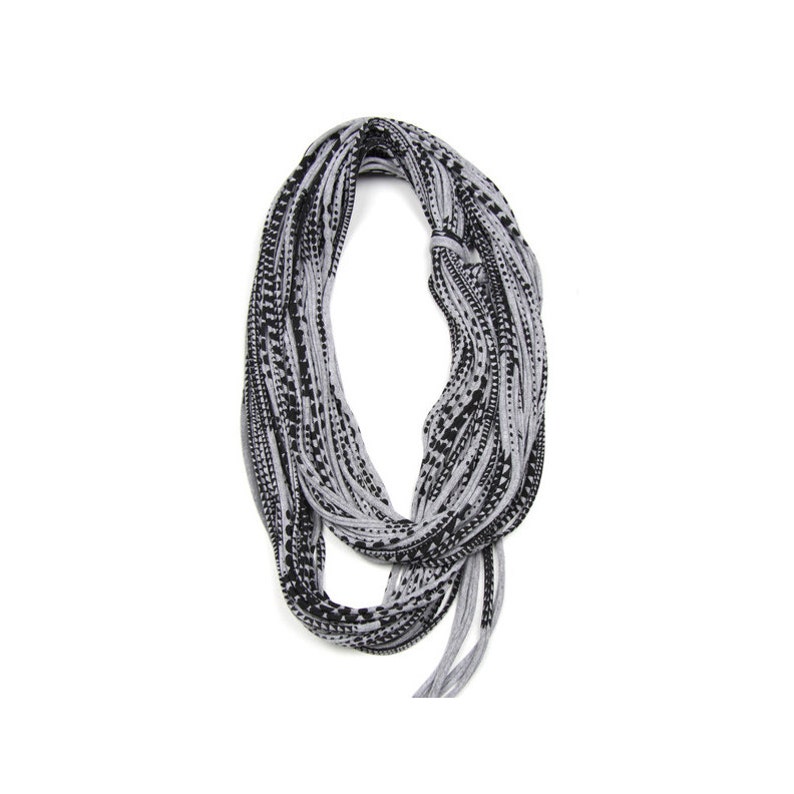 Grey scarf for man festival clothing mens burning men costume men/'s necklace rave outfit boho fashion steampunk jewerly festival gear