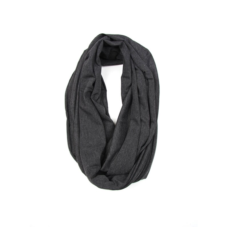 Mens Scarf Dark Grey Infinity Scarf for Men Women Unisex Gray Etsy