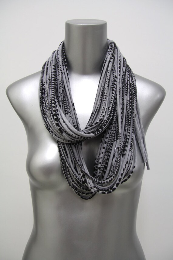 Grey scarf for man festival clothing mens burning men costume men/'s necklace rave outfit boho fashion steampunk jewerly festival gear