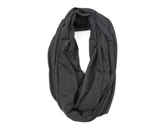 Charcoal Gray Scarf Gift for Boyfriend Boyfriend Gift for Husband Mens Gift Cotton Scarf Spring Scarf Gray Scarf Scarf Gray Preppy Scarf