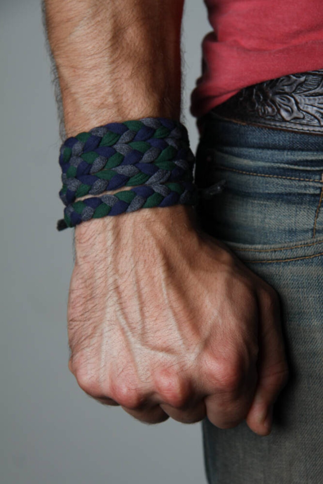 Men's Jewelry Mens Bracelet Braided Wrap Cuff Bracelet for Etsy