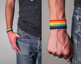Rainbow Pride Bracelet: Unisex LGBT Elastic Jewelry
