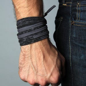 Handmade Cotton Wrap Bracelet: Personalized Mens Festival Jewelry