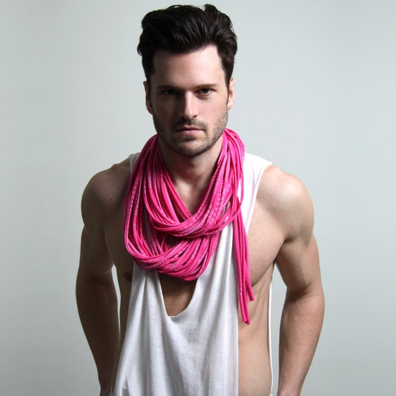 Mens pink scarf Clearance