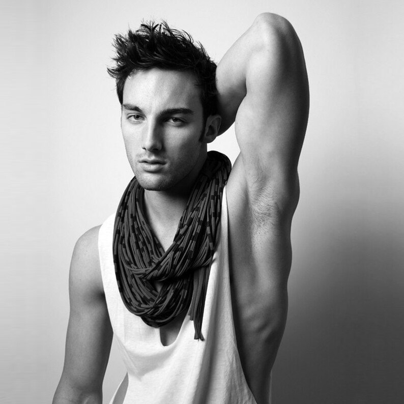 Mens scarf oversized men's infinity scarf personalized Etsy