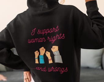 Unisex Feminist Hoodie - Womens Rights Sweatshirt Equality Activist Pullover Empowerment Gift Social Justice Hoodie
