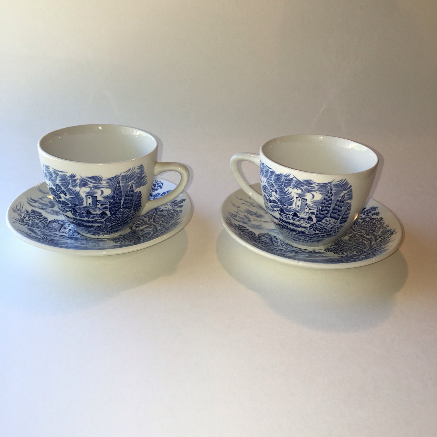 Enoch Wedgewood countryside tea cup and saucer set of two Etsy