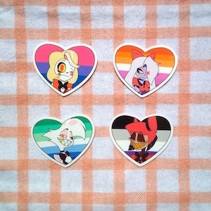 Holographic Stickers Hazbin Hotel Pride