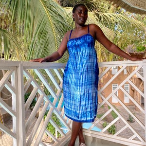 cotton stitched dresses ASSORTED - BLUE HUES | Hand Stitched Patchwork Cotton Dress