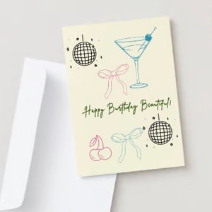 Carte d'anniversaire tendance