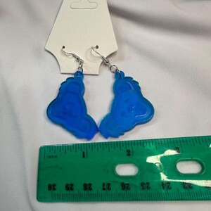Dancing Bear Earrings in Blue-green
