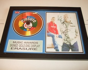 erasure  signed  photo mount
