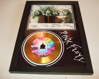 pink floyd signed  photo mount