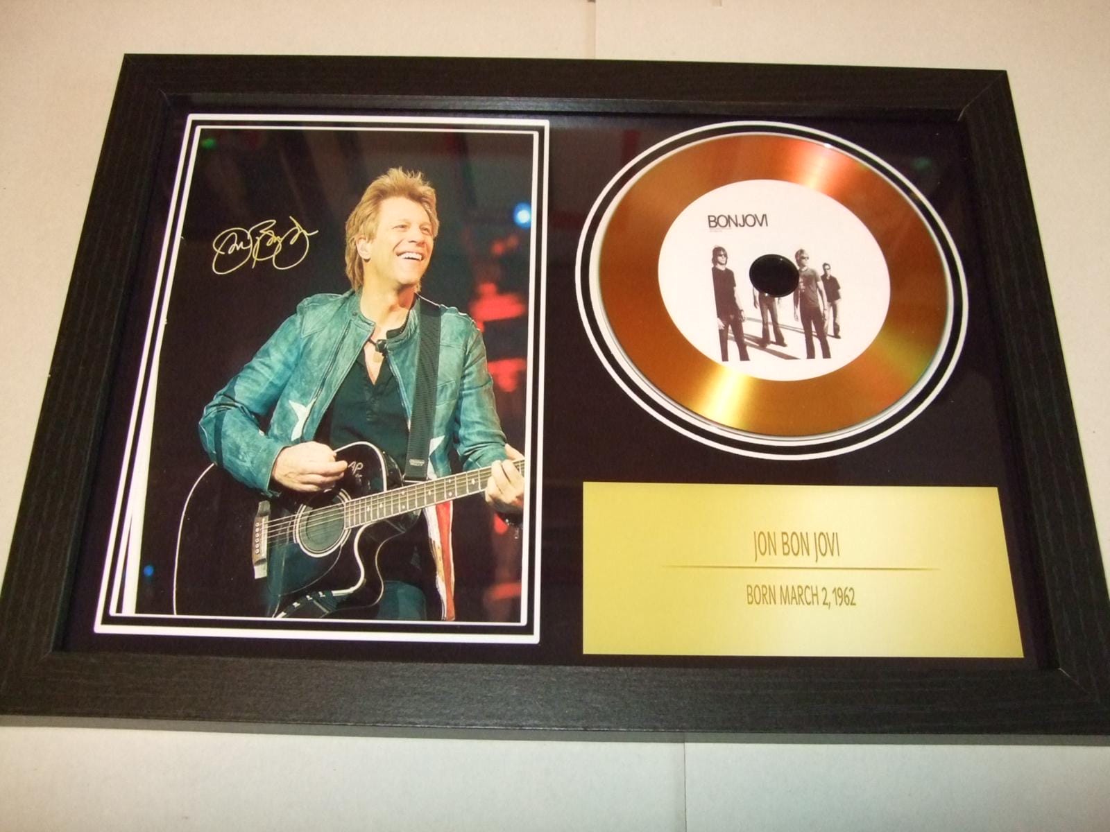 Bon Jovi Autographed - Etsy Bon Jovi signed 8 by 10 promo photo main image 0