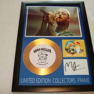 Mac Miller signerad fotomontering