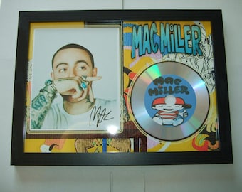 mac miller   signed  photo mount