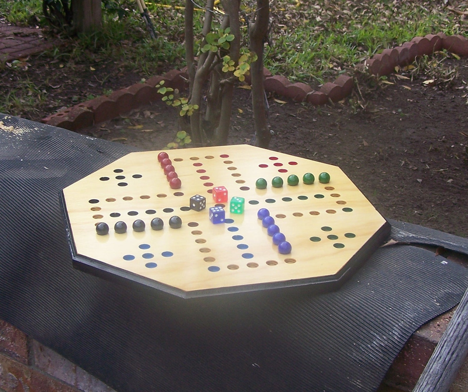 Aggravation game board 4 player w marbles and dice 20 inch Etsy