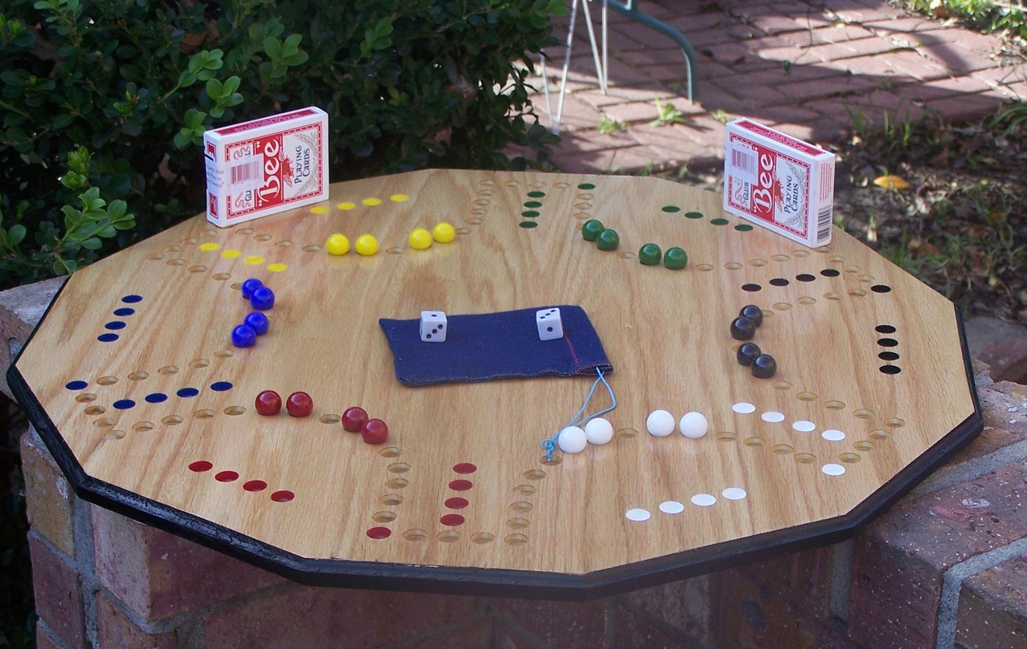 Tuck tock marble war type board game dual sided 4 and 6 player Etsy