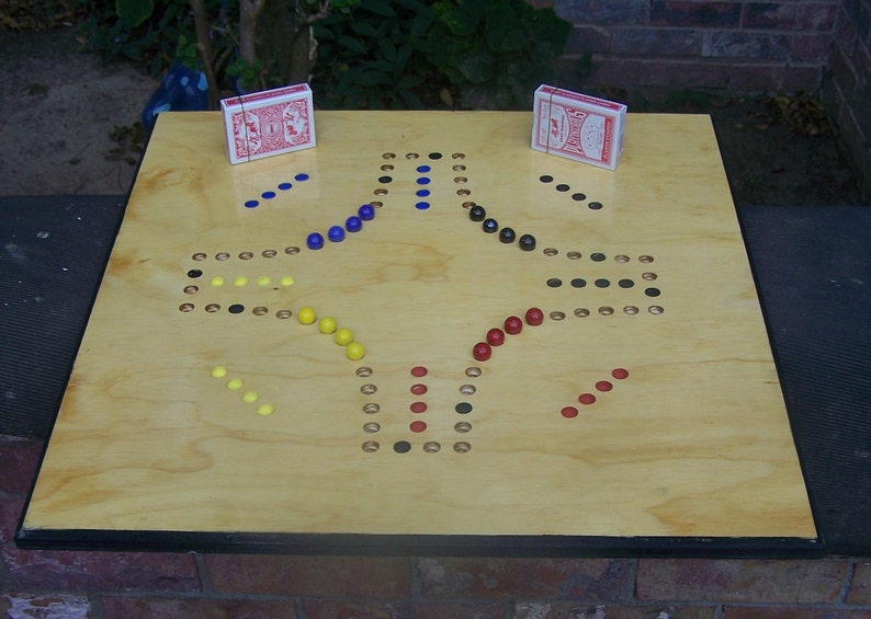 4 player Marble war game with cards similar to aggravation Etsy
