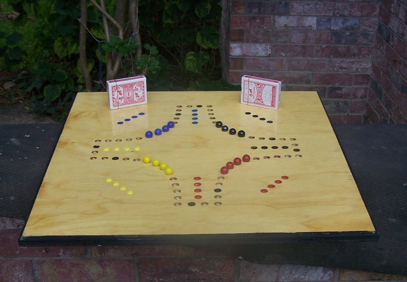 4 player Marble war game with cards similar to aggravation Etsy