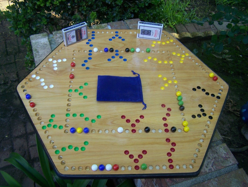 Peg andJoker game w Marbles cards and instructions Etsy