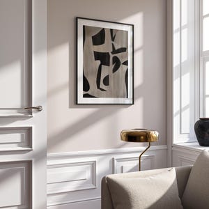 Abstract Wabi Sabi Brown Art, Vintage Sky Cloud Print, Japandi Moody Art, Mid Century Abstract Poster, Minimalist Art, Maximalist Decor