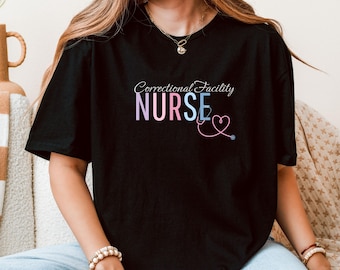 Camiseta de enfermera de centro penitenciario, regalo de graduación, camiseta de enfermería