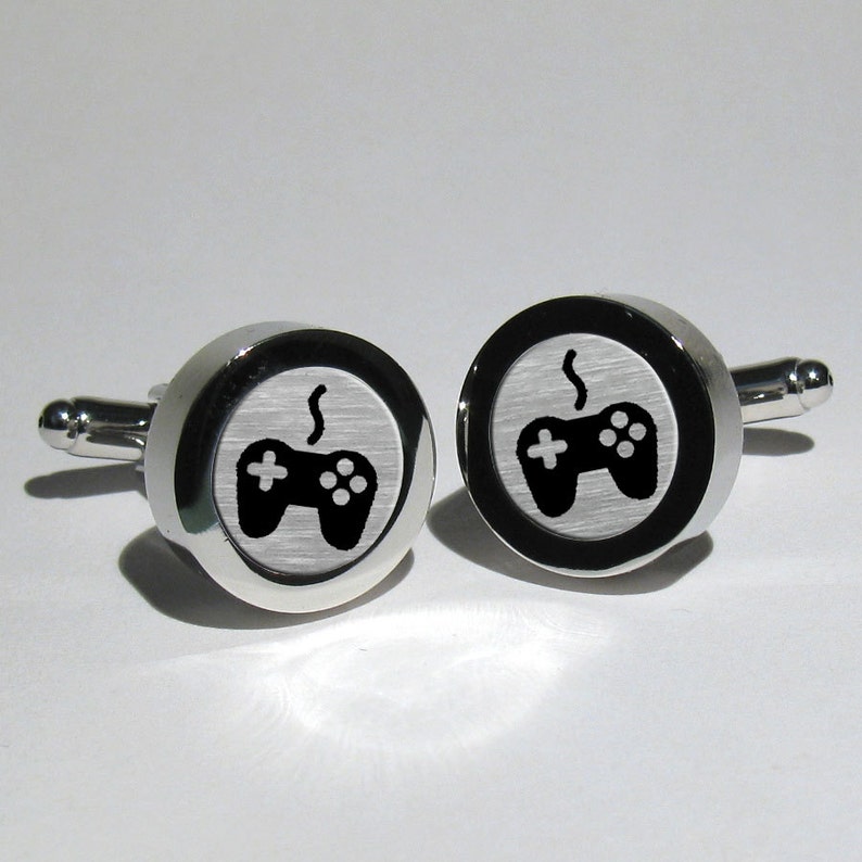 Video Game Cufflinks,Joy Stick cufflinks,Geek Gift for men,Game cufflinks,Grooms Gift,Valentines Gift,Nerd gift for men,Geek gift idea image 2