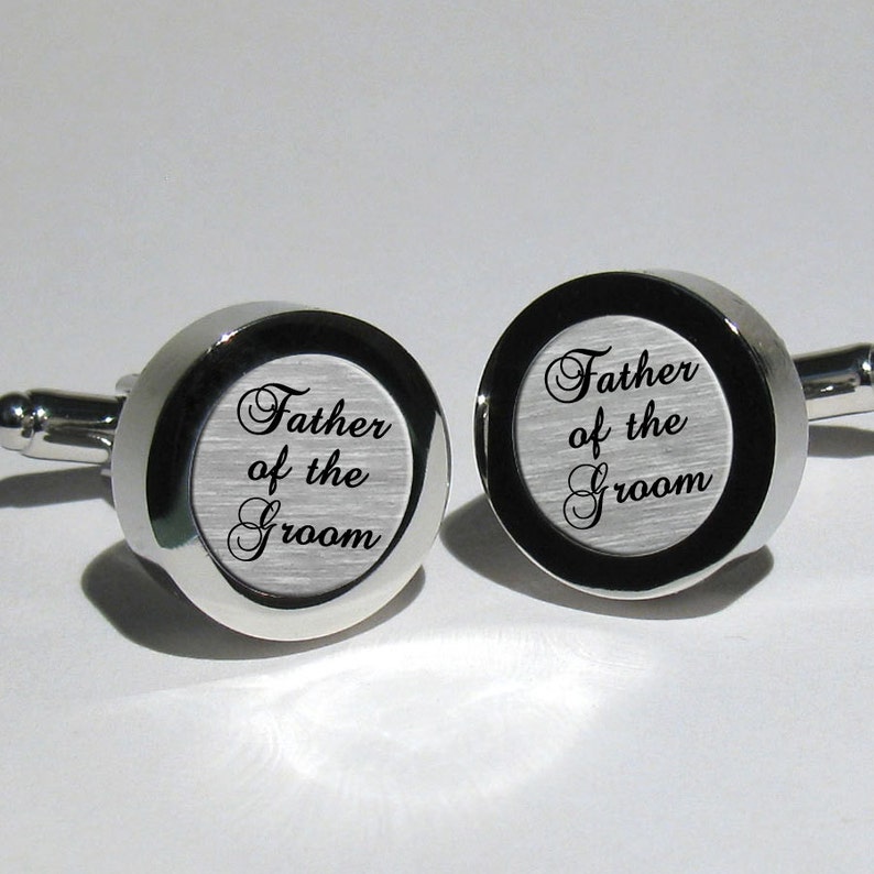 Father of the Groom,Father of the Bride,Gift for Dad,Wedding Jewelry,Personalized gift,Personalized Jewelry,Customized Cufflinks image 1