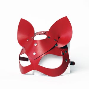 Kitty Mask, Leather cat mask, Mask for Masquerade, festival mask, halloween mask kitty