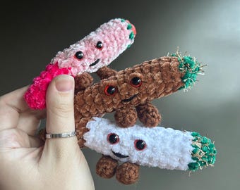 Crochet Blunt Buddy Plush Pattern | Stoned Marijuana Toy (PDF Pattern)