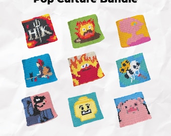 Pop Culture Crochet Tapestry Graph Pattern Bundle (PDF)