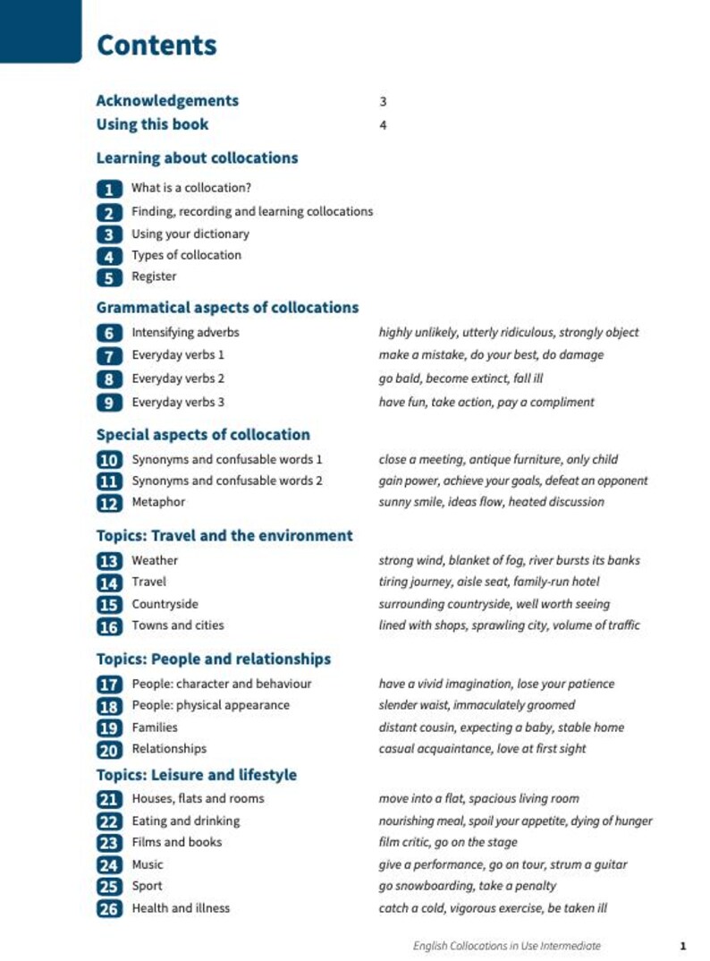 Collocations in Use for Intermediate Level, Pdf - Etsy