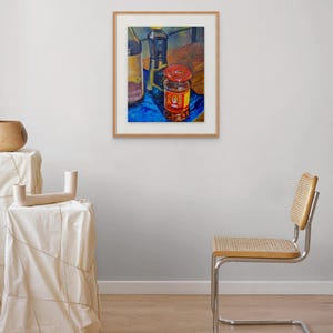 Lámina artística de Lao Gan Ma Chili Crisp / Pintura al óleo de comida asiática imagen 3