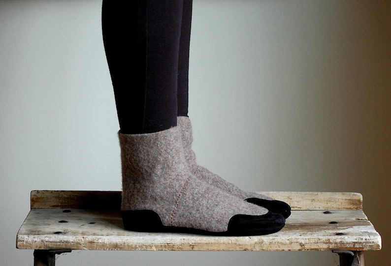 mukluks wool slipper socks with leather sole