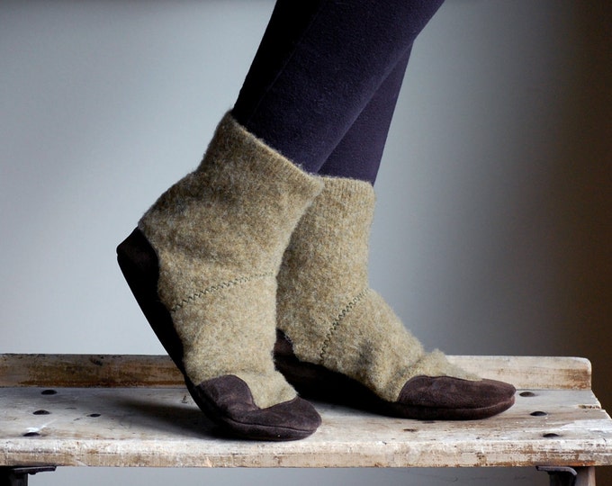 Womens Cashmere & Wool Slipper Socks Women Size 8 Just Me Etsy