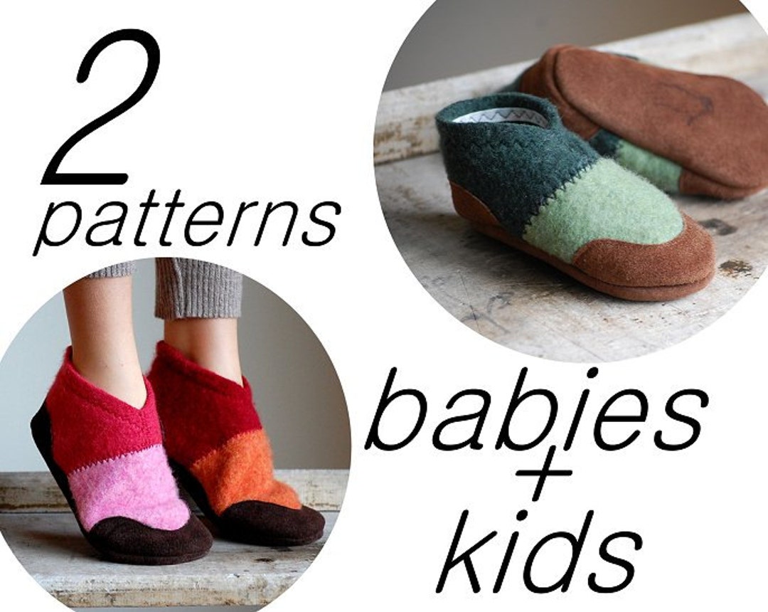 Sewing Pattern for Baby & Kids Slipper Shoes, Tutorial PDF Digital