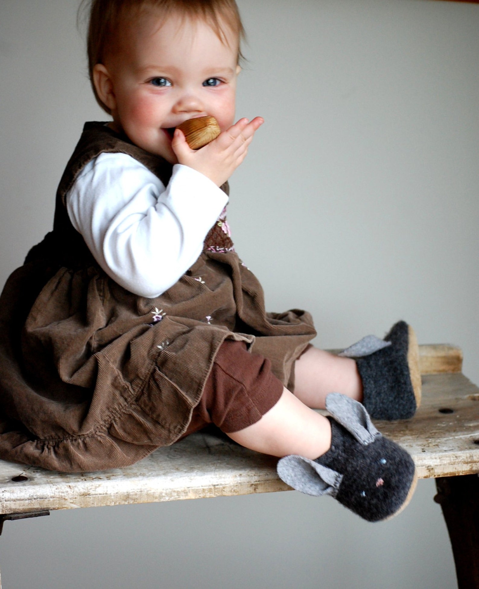 Wooly Baby Thumpers Bunny Shoes for Baby Easter Shoes Made Etsy