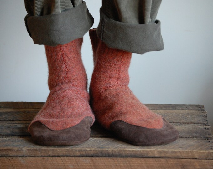 Mens Wool Slippers Eco Friendly and Handmade Size 12 Etsy