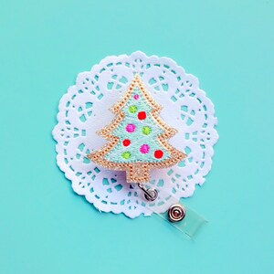 Christmas Tree Badge Reel, Glitter Badge Reel, Sugar Cookie Badge Reel,  ID Badge, Christmas Badge Reel, Nurse , Interchangeable Badge Reel