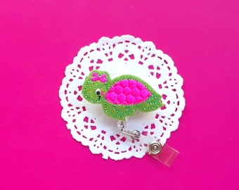Turtle Badge Reel, Turtle ID Holder,Turtle ID Badge,Glitter Badge Reel, ID Badge Holder, Badge Reel Clip,Nurse Badge , Interchangeable Badge